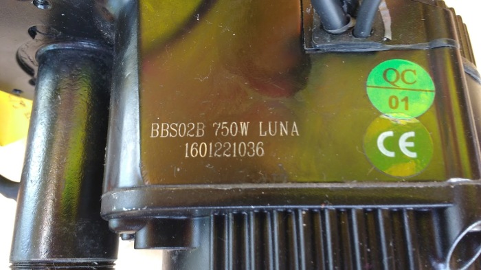 On the B version the motor case is printed with BBS02B, with the original A version it just says BBS02